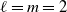 script l equals m equals 2