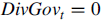 upper D i v upper G o v Subscript t Baseline equals 0