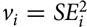 v Subscript i Baseline equals upper S upper E Subscript i Superscript 2