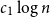 c 1 log n