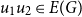 u 1 u 2 element of upper E left parenthesis upper G right parenthesis