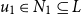 u 1 element of upper N 1 subset of or equal to upper L