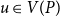 u element of upper V left parenthesis upper P right parenthesis