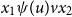 x 1 psi left parenthesis u right parenthesis v x 2