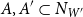 upper A comma upper A prime subset of upper N Subscript upper W prime Baseline