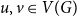 u comma v element of upper V left parenthesis upper G right parenthesis