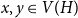 x comma y element of upper V left parenthesis upper H right parenthesis