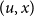 left parenthesis u comma x right parenthesis