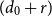 left parenthesis d 0 plus r right parenthesis