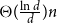 normal upper Theta left parenthesis StartFraction ln d Over d EndFraction right parenthesis n