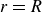 r equals upper R