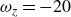 omega Subscript z Baseline equals negative 20