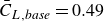 upper C overbar Subscript upper L comma italic base Baseline equals 0.49