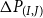 normal upper Delta upper P Subscript left parenthesis upper I comma upper J right parenthesis