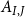 upper A Subscript upper I comma upper J
