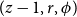 left parenthesis z minus 1 comma r comma phi right parenthesis