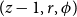 left parenthesis z minus 1 comma r comma phi right parenthesis