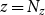 z equals upper N Subscript z