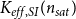 upper K Subscript e f f comma upper S upper I Baseline left parenthesis n Subscript s a t Baseline right parenthesis