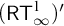 left parenthesis sans serif upper R upper T Subscript infinity Superscript 1 Baseline right parenthesis prime