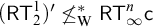 left parenthesis sans serif upper R upper T 2 Superscript 1 Baseline right parenthesis prime neither less than nor equals Subscript normal upper W Superscript asterisk Baseline sans serif upper R upper T Subscript infinity Superscript n Baseline sans serif c