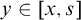 y element of left bracket x comma s right bracket