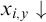 x Subscript i comma y Baseline down arrow
