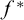 f Superscript asterisk