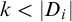 k less than StartAbsoluteValue upper D Subscript i Baseline EndAbsoluteValue