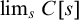 limit Underscript s Endscripts upper C left bracket s right bracket
