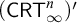 left parenthesis sans serif upper C upper R upper T Subscript infinity Superscript n Baseline right parenthesis prime