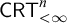 sans serif upper C upper R upper T Subscript less than infinity Superscript n