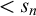 less than s Subscript n