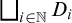 square union Underscript i element of double struck upper N Endscripts upper D Subscript i