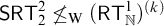 sans serif upper S upper R upper T 2 squared neither less than nor equals Subscript normal upper W Baseline left parenthesis sans serif upper R upper T Subscript double struck upper N Superscript 1 Baseline right parenthesis Superscript left parenthesis k right parenthesis