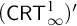 left parenthesis sans serif upper C upper R upper T Subscript infinity Superscript 1 Baseline right parenthesis prime