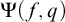 normal upper Psi left parenthesis f comma q right parenthesis