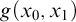 g left parenthesis x 0 comma x 1 right parenthesis