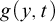 g left parenthesis y comma t right parenthesis
