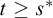 t greater than or equals s Superscript asterisk