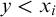 y less than x Subscript i