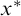 x Superscript asterisk