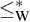 less than or equals Subscript normal upper W Superscript asterisk Baseline