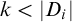 k less than StartAbsoluteValue upper D Subscript i Baseline EndAbsoluteValue