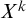 upper X Superscript k