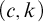 left parenthesis c comma k right parenthesis