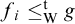 f Subscript i Baseline less than or equals Subscript normal upper W Superscript normal t Baseline g