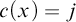c left parenthesis x right parenthesis equals j