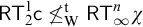 sans serif upper R upper T 2 Superscript 1 Baseline sans serif c neither less than nor equals Subscript normal upper W Superscript normal t Baseline sans serif upper R upper T Subscript infinity Superscript n Baseline chi
