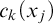 c Subscript k Baseline left parenthesis x Subscript j Baseline right parenthesis